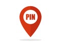 Red location pin, map pointer icon Royalty Free Stock Photo