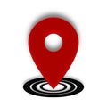 Red Location Place Marker Icon Vector