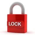 Red lock Royalty Free Stock Photo