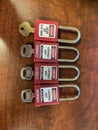 Red Lock out tag out locks locks
