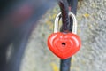 Red lock padlock love heart Royalty Free Stock Photo