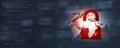 Red lock defence front-end developing banner Royalty Free Stock Photo