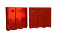 Red Locker or changing room for hockey, football, basketball team or workers icon isolated on transparent background.