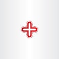 red logo medical cross icon