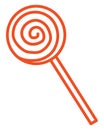 Red lolipop, icon