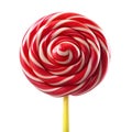 Red lollipop on white background Royalty Free Stock Photo
