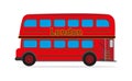 Red London Bus vector drawing Royalty Free Stock Photo
