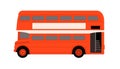 Red london bus,vector illustration,profile Royalty Free Stock Photo