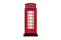 Red London phone booth isolated on white background Royalty Free Stock Photo