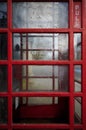 red london telephone box close up symmetric