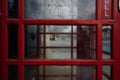 red london telephone box close up symmetric