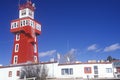 Red lookout tower