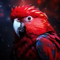 Ai Generated illustration Wildlife Concept of Red lory