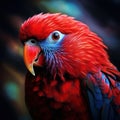 Ai Generated illustration Wildlife Concept of Red lory