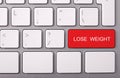 Red LOSE WEIGHT key Royalty Free Stock Photo