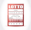 red lotto ticket illustration design Royalty Free Stock Photo