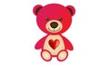 Red Love bear Royalty Free Stock Photo