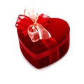 Red love heart gift box