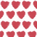 Love heart shapes in pattern background.