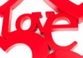 Red love label Royalty Free Stock Photo