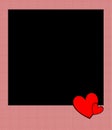 Red Love Photo Frame with dotted Pattern 24 Royalty Free Stock Photo