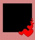 Red Love Photo Frame with dotted Pattern 25 Royalty Free Stock Photo