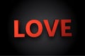 Red love valentine`s sign. Royalty Free Stock Photo