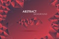 Red low poly abstract background. Royalty Free Stock Photo