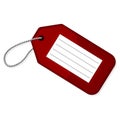 Red luggage tag Royalty Free Stock Photo