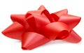 Red lush bow side view isolated with path Royalty Free Stock Photo