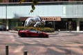 Red luxury Lamborghini car parked in downtown Vancouver, British Columbia, Canada Royalty Free Stock Photo