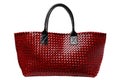 Red luxury leather bag Royalty Free Stock Photo
