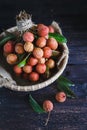 Red Lychees Royalty Free Stock Photo