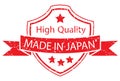 Red made in japan label