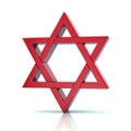 Red Magen David 3d illustration