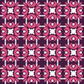 Red magenta violet pink mandala art seamless pattern floral design background vector illustration Royalty Free Stock Photo