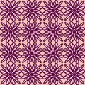 Red magenta violet pink mandala art seamless pattern floral design background vector illustration Royalty Free Stock Photo