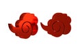 Red Magic fog or smoke icon isolated on transparent background. Royalty Free Stock Photo