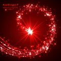 Red magic sparkle glittering light Royalty Free Stock Photo