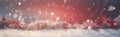 Red Magic Winter Christmas Background Snowflakes