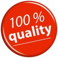 red magnet with text 100% quality Royalty Free Stock Photo