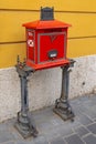 Red Mail Box Budapest Royalty Free Stock Photo