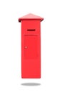 Red Mail Box, clipping path Royalty Free Stock Photo