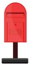 Red mail box, icon Royalty Free Stock Photo