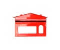 Red mail box isolated Royalty Free Stock Photo