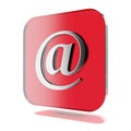 Red mail icon Royalty Free Stock Photo