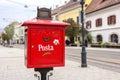 Red mailbox in Europe