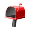 Red Mailbox Icon Vector Illustration Royalty Free Stock Photo