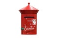 red mailbox for santa claus isolated on white background Royalty Free Stock Photo