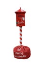 red mailbox for santa claus isolated on white background Royalty Free Stock Photo